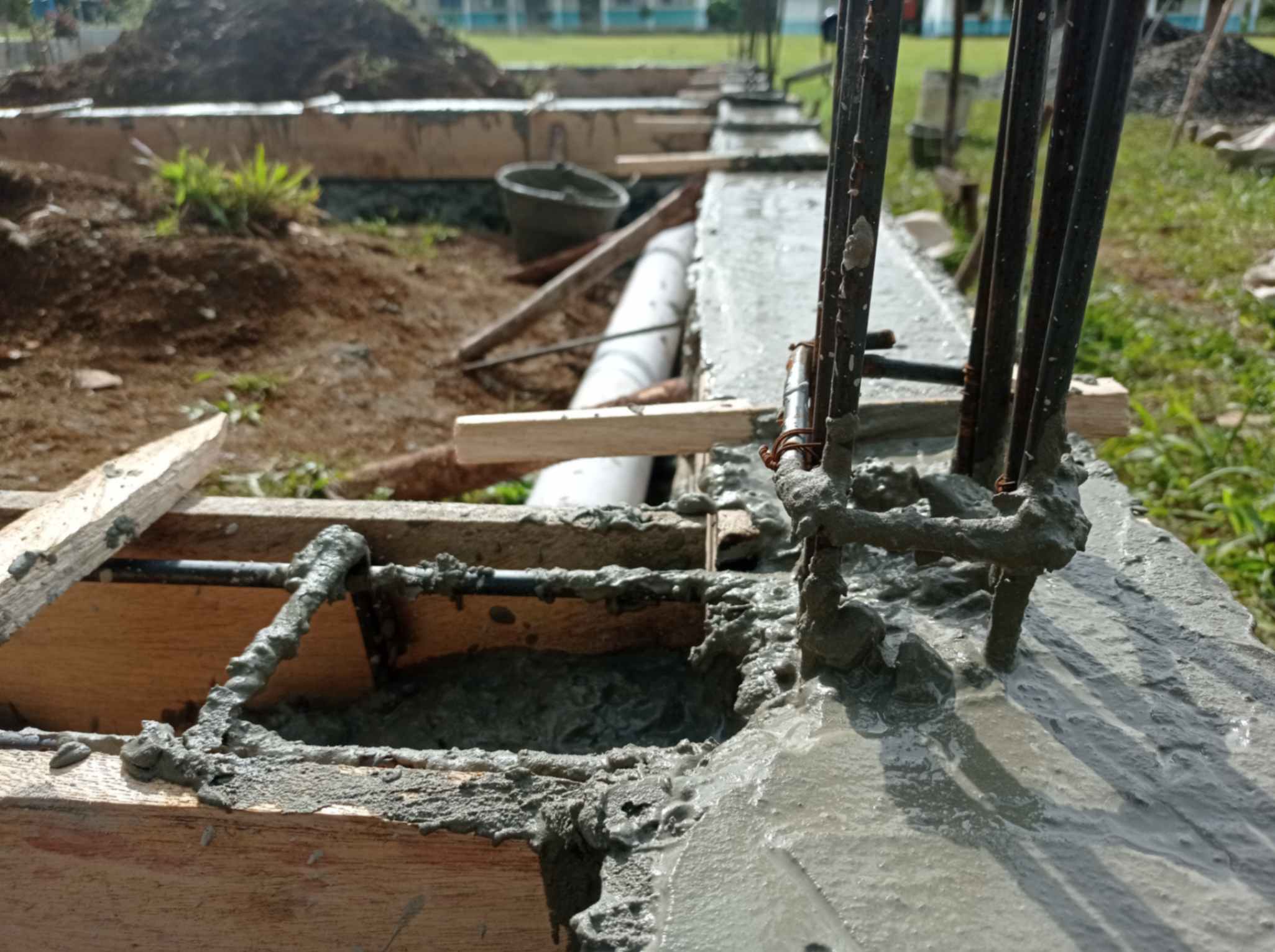 Concrete slab foundation